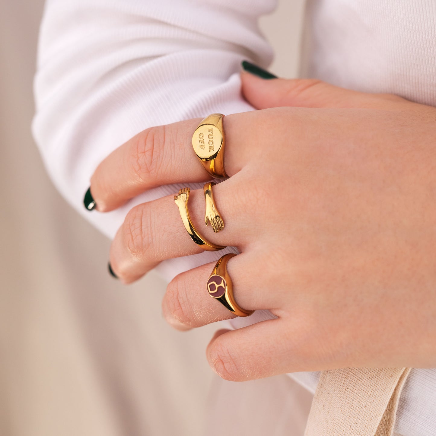 FUCK OFF Ring Silver