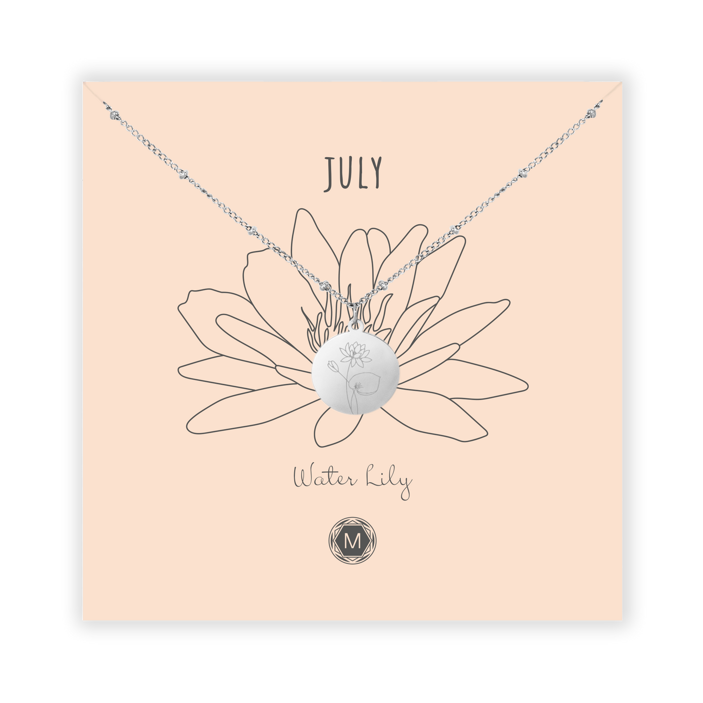 JULY WATER LILY Necklace