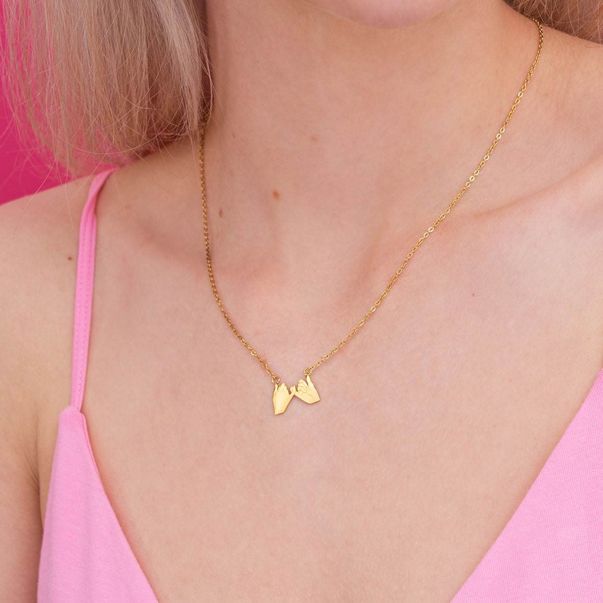 Gold promise deals necklace